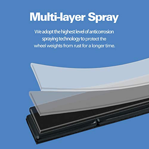 Ckauto 1/2Oz, 0.5Oz, Ultra Slim Low Profile, Black, Adhesive Stick On Wheel Weights, 12 Oz/ 4 Lb/Box, Oem Quality, (24Pcs) #TOP1