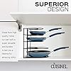 Cuisinel Heavy Duty Pots and Pans Organizer Rack - 12.2"-Inch Tall - 5 Tier Rack - Holds 50 LB - Cast Iron Skillets, Griddles, Shallow Cookware - Space Saving Kitchen Storage - No Assembly Required #4
