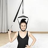 Ristpal Over Door Neck Traction Device - Portable Neck Stretcher Hammock, Effective Pain Relief Support for Cervical Tension, Stiffness & Discomfort, Easy-to-Use Home/Travel Neck Relaxer, Black