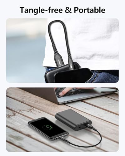 Image of SUNGUY 6 inch Short Micro USB Cable 3Pack, 0.5FT USB to Micro USB Cable Nylon Braided Fast Charging USB 2.0 Data Transfer Cord for Samsung Galaxy S7 Edge S6, Power Bank, Android Phone, PS4, Black