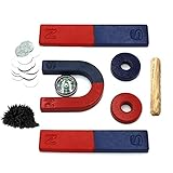 Magnete für Physik/Wissenschaft, Magnet-Kit für Bildung, Wissenschaft, Experimentwerkzeuge inkl. Stab-/Ring-/Hufeisen-/Kompass-Magnete