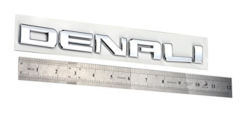 Image of Aimoll Denali Nameplate Emblems, Badge Replacement for Gm 07-13 Sierra (3pcs Chrome)