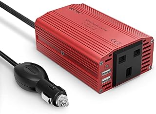 BESTEK 300W Power Inverter DC 12V to 230V AC Converter with AC Outlet and 4.8A Dual USB Car Charger