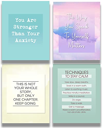 Inspirational Wall Art Decor - Anxiety Positive Quote Room Decor