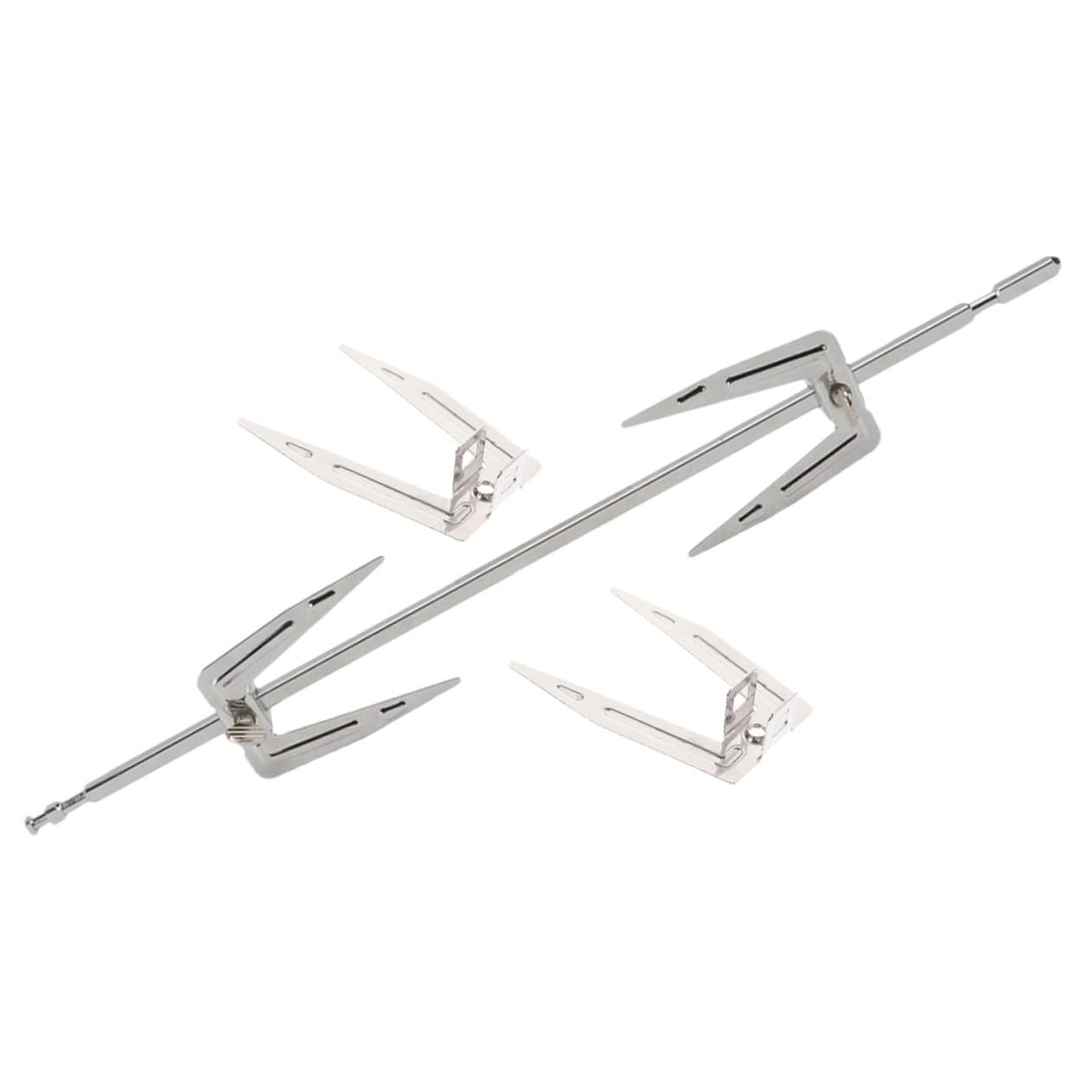 Luxshiny 1 Set Rotating Bbq Forks for Air Fryer Oven Grill Chicken Tools Includes Rod Screws for Whole Chicken Roasting and Meat Grilling Activities