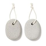 Terryshop74 Set 2 Pietre Pomice Naturali Ovali 9×6×3 cm – Rimuove Calli e Durezza Piedi e ...