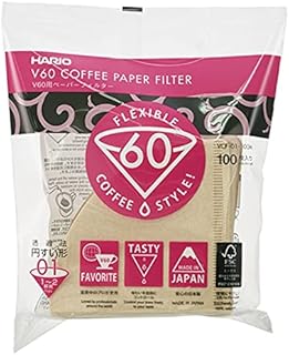 HARIO VCF-01-100M 1-Piece Box of Paper Filter for 01 Dripper Misarashi