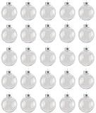 Creative Hobbies - Bulk Value Pack of 25 pcs -67mm (2-5/8 Inch) Round Clear Plastic Ball Ornaments -Great for Crafting DIY Ornaments