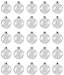 Creative Hobbies - Bulk Value Pack of 25 pcs -67mm (2-5/8 Inch) Round Clear Plastic Ball Ornaments -Great for Crafting DIY Ornaments