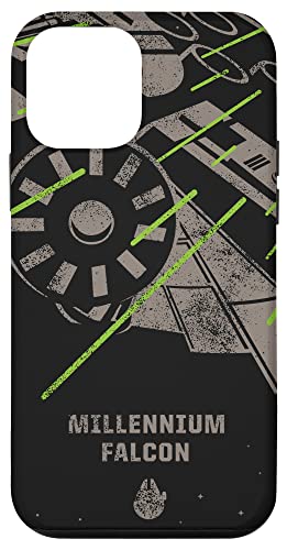 Custodia per iPhone 12 mini Star Wars Millennium Falcon Hyperdrive Nero