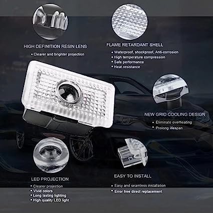 FIXCOR Auto Türbeleuchtung Willkommen Lights für Alfa Romeo Stelvio