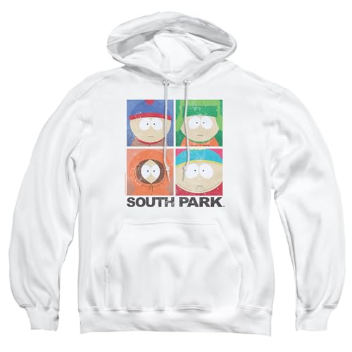 Popfunk South Park Box Group Adult Pull-Over Hoodie White X-Large