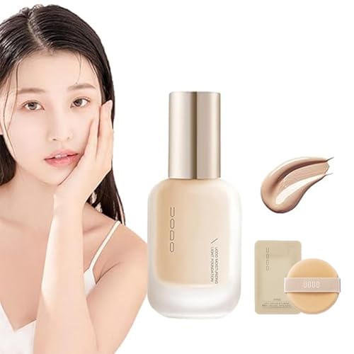 UODO Liquid Foundation - UODO Moisturizing Light/Matte Long Lasting Foundation, Invisible Foundation Makeup, 1.05 Fl.oz (Moisturizing W03 Natural)