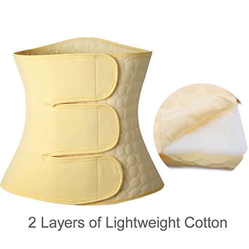 Abdominal Binder Post Partum Girdles for Women C-Section Recovery Belly Band Postpartum Tummy Wrap After Post Pregnancy Hysterectomy Belt Yellow - Thumbnail 4