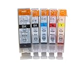 Cet ensemble de cartouches d'encre comprend les modèles PGI-5 et CLI-8 pour être utilisés comme pièce de remplacement de l'imprimante.