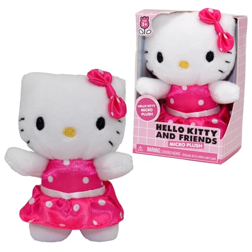 Grandi Giochi Hello Kitty Microplush colecionável com Hello Kitty, My Melody, Kuromi e Cinnamonroll - peluche suave de 8 cm, macio e divertido