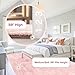 nuLOOM Loni Solid 4x6 Machine Washable Shag Area Rug for Living Room Bedroom Dining Room Nursery, Pink/Ivory