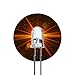 Lumetheus LED 3mm Farbe orange 2500mcd 20 Stück Leuchtdioden ca. 3V orangene Diode 2 Pin LEDs Gehäuse klar