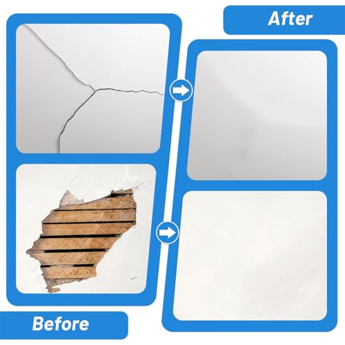 VEOIRXU Wandreparatur Patch Selbstklebendes 8 Stück Trockenbau Reparatur Pflaster Aluminium Stoff Putzklebebänder Set Drywall Tool Gipskarton für Löchern Rissen Beschädigter Wänden Decken 10x10cm