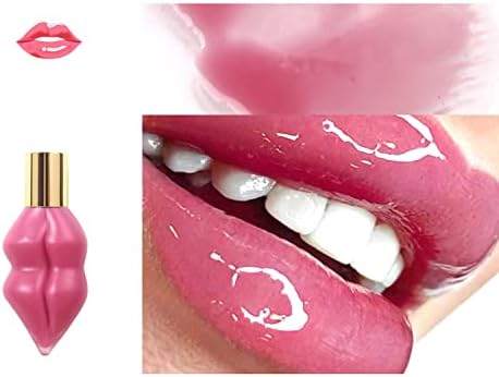 Melemando 6 Color Glossy and Sparkle Plumping Lipgloss Moisturizing Lip Plumper Shiny Jelly Lip Gloss，Shine Lip Sexy Plumping Lip Glossy, Long Lasting Nourishing Liquid Lipstick. (04 Honey Peach Pink)