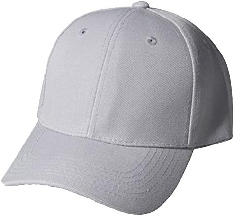 QML ( SPECIAL ) CLOSED CLOSURE Plain Baseball Hats ( 11 colors, 10 sizes ) ) (7 3/4, LIGHT GREY)