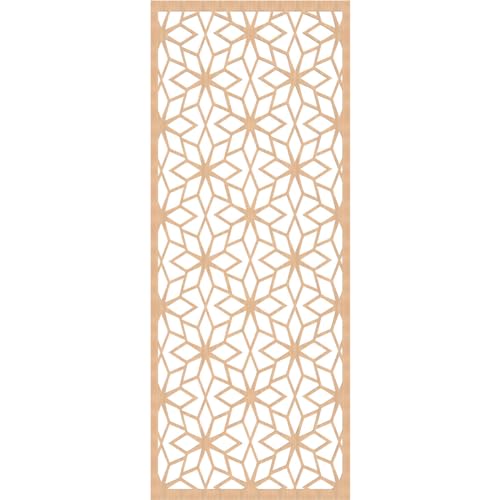 Image of Lake Decorative Pierced Fretwork Wood Wall Panels, 37 3 /8 inchW x 94 3 /8 inchH x 1 /4 inchT, Hickory