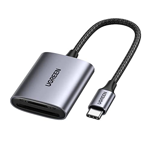 U.green Leitor de Cartão de Memória Conector Usb Tipo C para Cartão Memória Micro Sd e Cartão Sd Velocidade de Transferência de até 5Gbps Compatível com Windows Mac Os Android e Linux/No Brasil