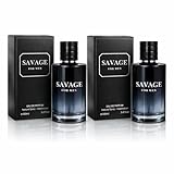 Savage Parfum 2 Pack Set for Men – 3.4 Fl Oz Each Long Lasting Woody Amber & Citrus Spicy Fragrance – Luxury Eau de Parfum Men's Gift Set (Savage Parfum Pack 2)