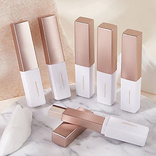 Blibling 12 Colors Glitter Eyeshadow Stick,Double Colors Shimmer Eye Shadow Stick Gradient Eye Makeup #TOP6