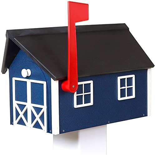 Peaceful Classics Poly Mailbox- Durable, Weather-Resistant Amish Craftsman Mailboxes For Outside Uses Like Front Yard And Road Side- Long-Lasting, Decorative, Modern Mailbox (Blue). #TOP15