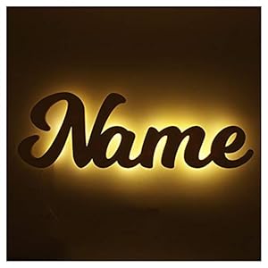 Namensschild Kinderlampe aus Wunsch Namen – LED Hintergrundbeleuchtung Geschenke zur Geburt Taufe Kommunion Firmung…