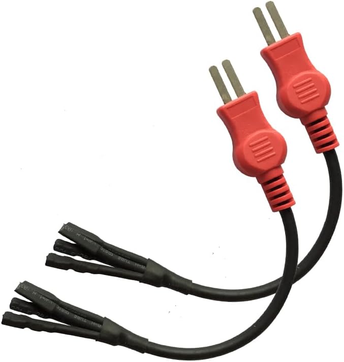 2Pcs Ultrasonic Fuel Injector Cleaner Tester Adapter Cable Fit Compatible with AUTOOL CT150 CT160 CT200 CT400