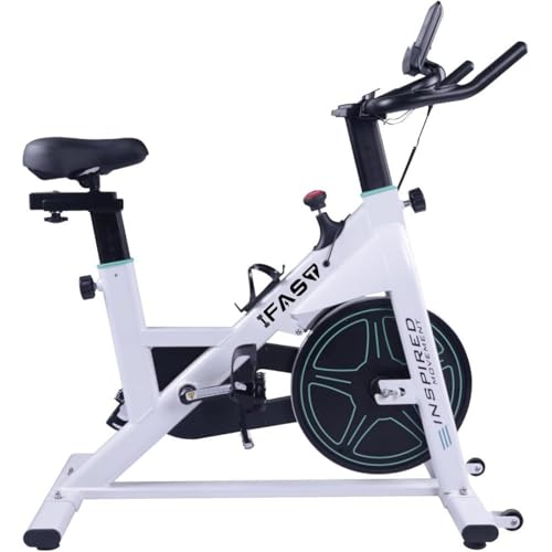 Indoor Spin Bike with LCD Monitor and Cushioned Seat