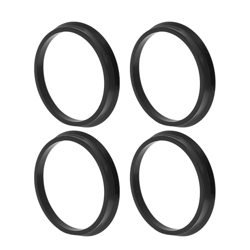 Hihaha Car Wheel Hub Centric Rings Wheels Center Shaft Shock Absorbing Hubrings Durable Polycarbonate OD 64.1mm to ID 56.1mm 4 Pcs Black Durable Material