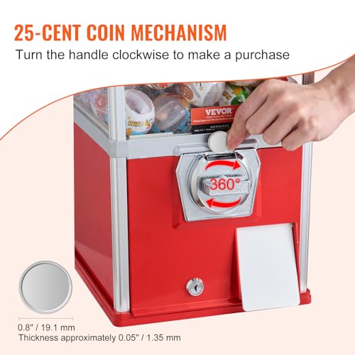 Vevor GUMBALL MACHINE25 CENTS Gumball Machine For Kids thumb #3