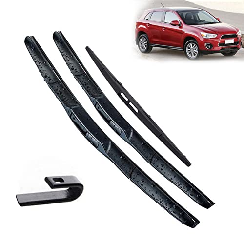Essuie-glaces pour Mitsubishi ASX et Outlander de 2010 à 2017 - Pack avant et arrière complet