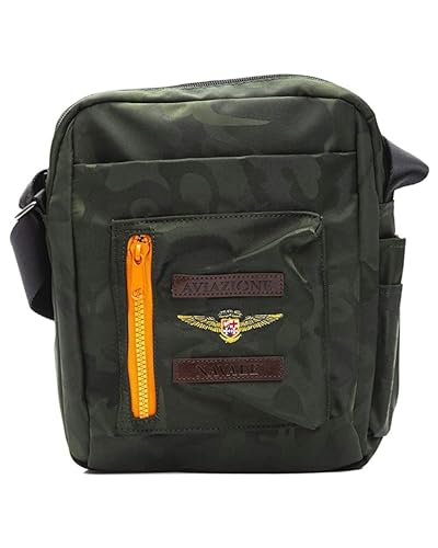 Sac bandoulière homme en toile vert taille unique style aviation navale