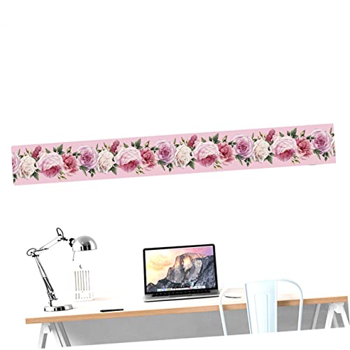 Veemoon 2 Peças De Papel De Parede Floral Borda Autoadesiva Decalque De Borda Decorações De Plantas