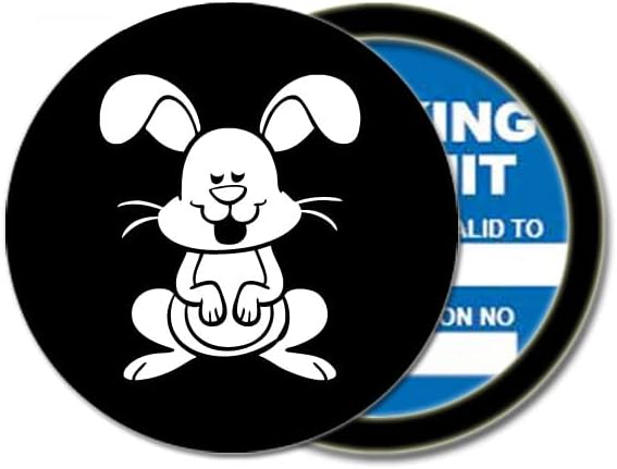 JasonCarlMorgan JCM Bunny MOT License Tax Disc Permit Holders, Black