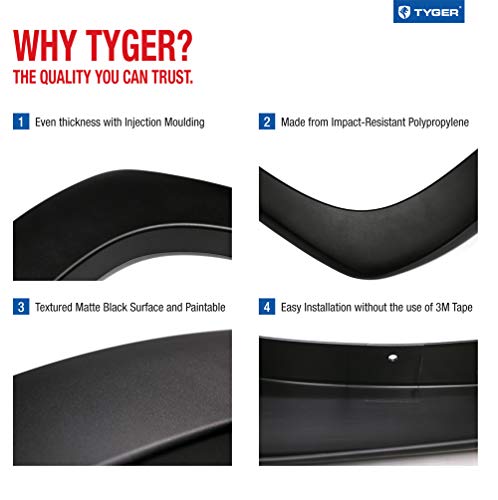 Tyger Auto TG-FF6C4298 for 2007-2013 Chevy Silverado 1500 5.8' Short Bed (NOT for Sierra) | Excl. 2007 Classic models | Paintable Fine-Textured Matte Black Factory Style Fender Flare Set, 4 Piece by Tyger Auto - Image 3