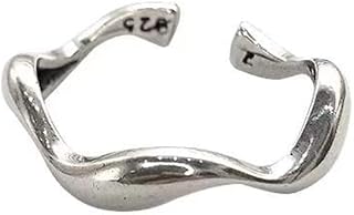 Vintage 925 Sterling Silver Rings for Women/Men, Size 7 Adjustable Rings, Plated plated cupronickel