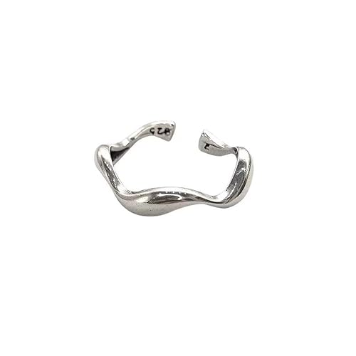 Miniatura 7 de Vintage Knuckle 925 Sterling Silver Rings for WomenMen, Plated plated cupronickel, Exquisite Jewelry Gift Box (Shiny soft ring)