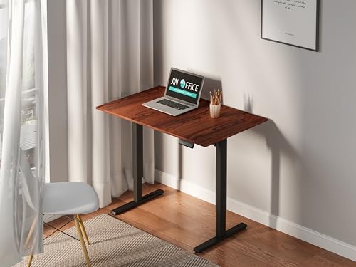 JIN OFFICE Electric Height Adjustable Desk| 80 Kg Wt. Capacity, 2 Year Warranty| Motorized Sit Stand Desk with Headphone Hook & Cable Tray (Brown... - Image 4
