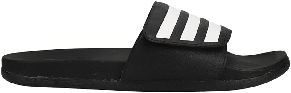 Adidas Men's Adilette Slide Comfort Lightweight Sandal (9), Black/White