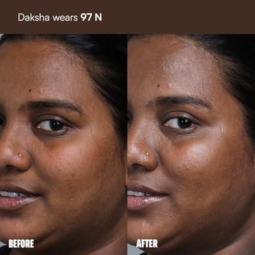 Image of FAE Beauty Face Card 4-in-1 Super Serum Skin Tint | Hydrates, Primes, Provides Coverage & Protects with SPF | Lightweight, Dewy Finish | 30 Shades for Indian Skin Tones | Shade - 97N - Neutral Warm