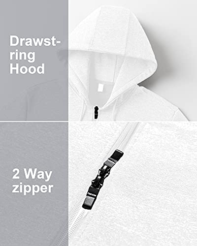 Chrisuno Womens Hoodies Zip Up Oversized Sweatshirts Cardigan Jacket White 3Xl #TOP3