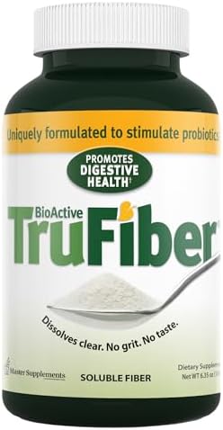 Master Supplements TruFiber – 6.35 oz – Prebiotic Fiber to Help Boost Probiotic Growth – Supports Digestive Health – Vegan, Gluten Free – 50 Servings