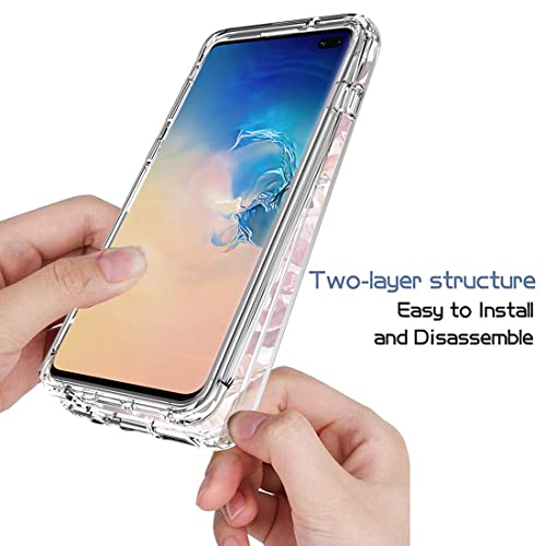 Coque Samsung S10 Plus violette avec protection écran verre trempé