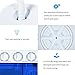 Portable Washing Machine, KUPPET 21lbs Compact Twin Tub Washer and Spin Dryer Combo for Apartment, Dorms, RVs, Camping and More, White&Blue
