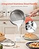 VEVOR 1.5 QT Saucepan, Stainless Steel Saucepan with Glass Lid, Multipurpose Nonstick Stainless Steel Small Cooking Sauce Pot with Ergonomic Handle, Friendly for Oven, Dishwasher, Induction Cooker #5